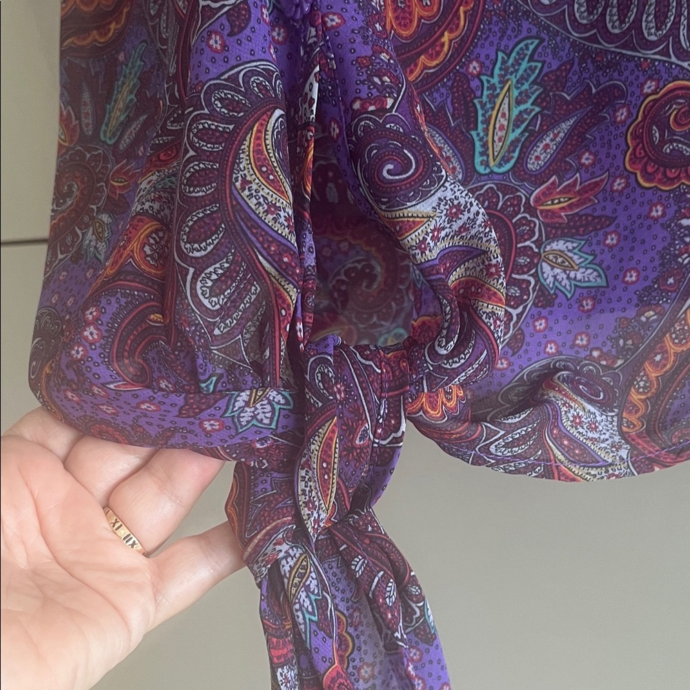 Mimi Chica Multicolor Paisley Blouse
